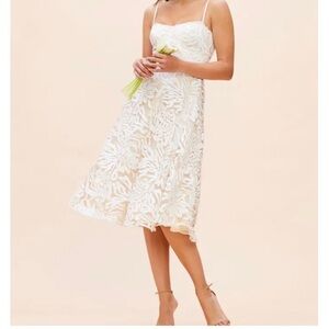 DRESS THE POPULATION Layla Embroidered Sequin Fit and Flare Dress Size XXL